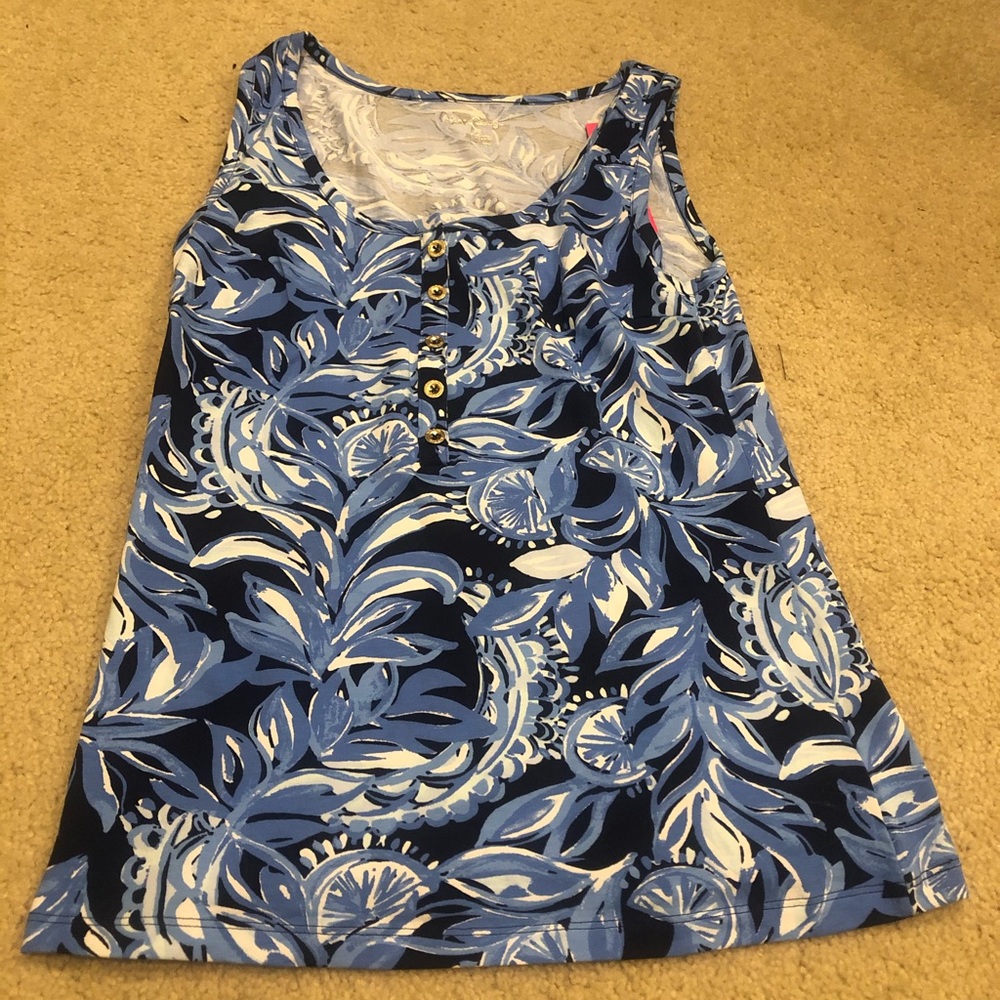 Nice Lilly Pulitzer Blue/Black Top